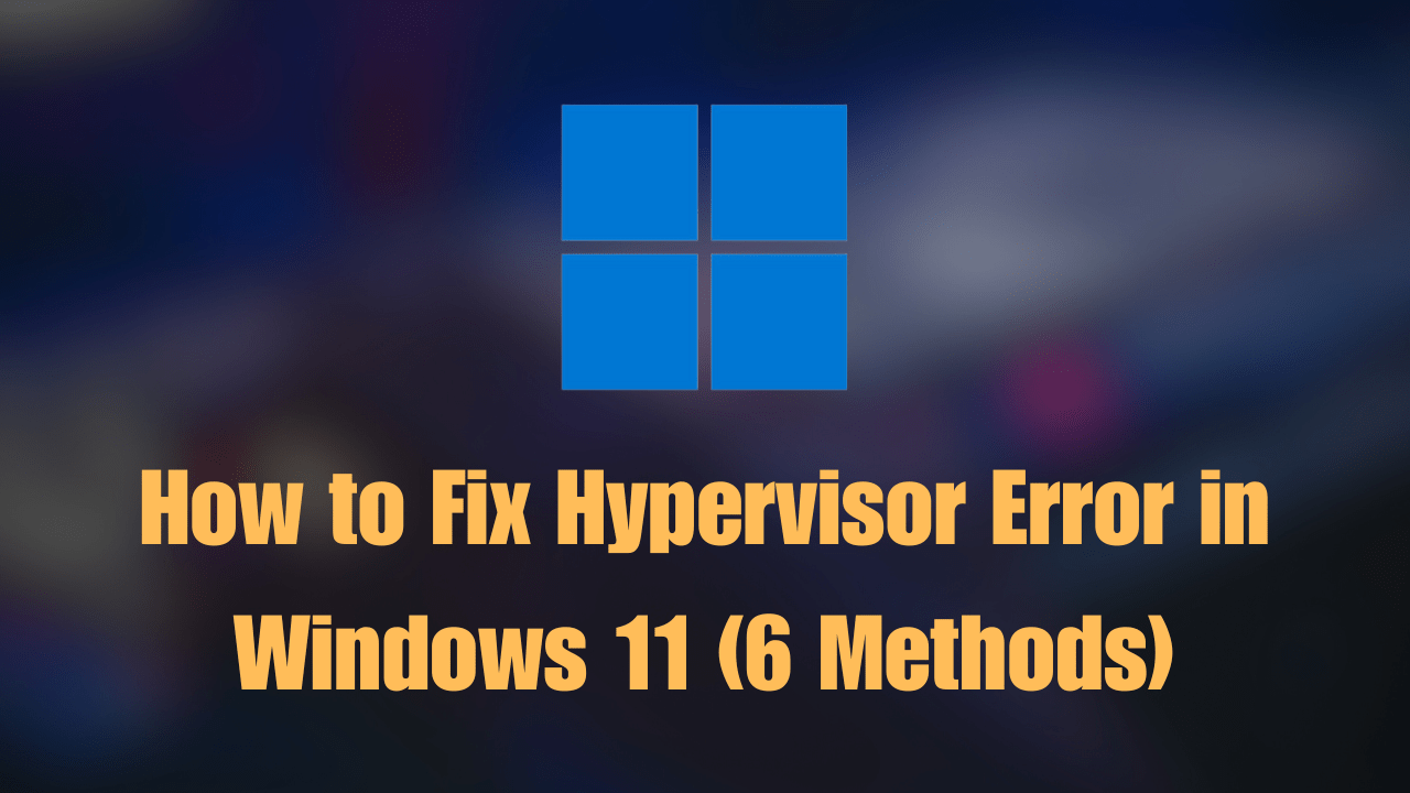 Hypervisor Error